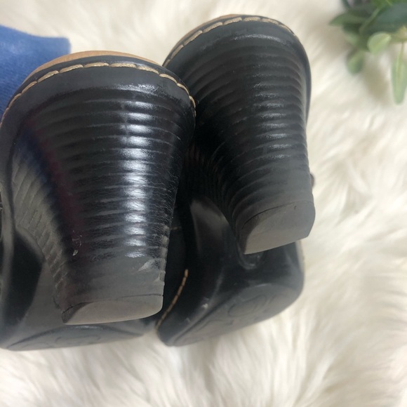 Bjorndal Black leather mule clogs size 8.5 M - Picture 7 of 8